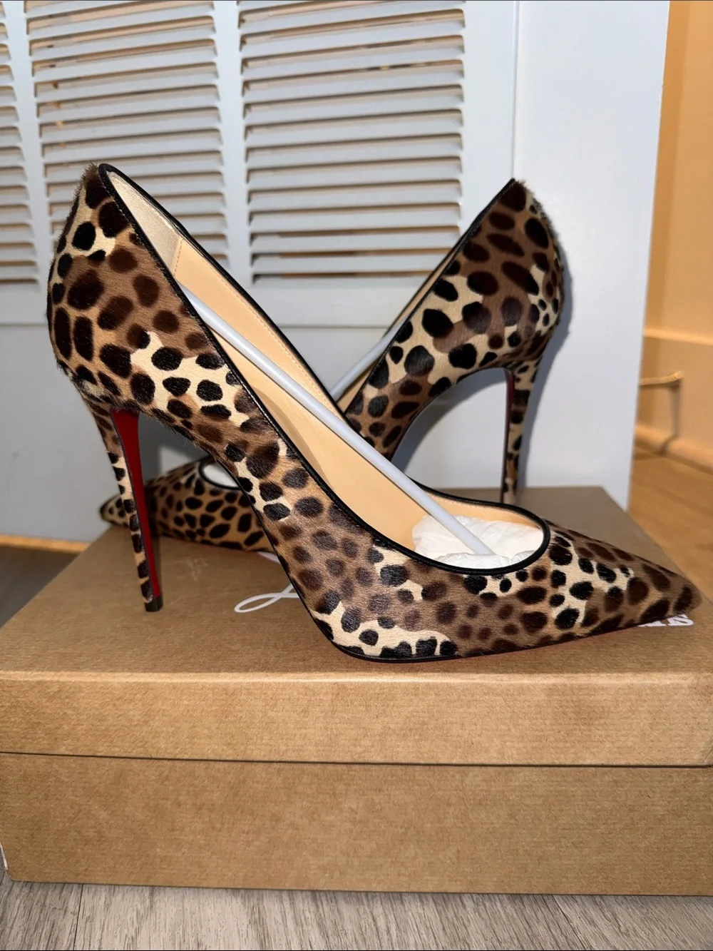 NEW Christian Louboutin Kate 100 Madagascar Pony Hair Pumps - Size 39.5 - Picture 6 of 12